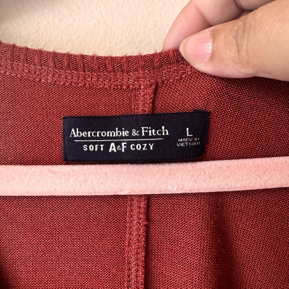 Abercrombie & Fitch Rust V-Neck Sweater - Picture 3 of 6